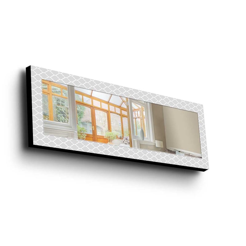 Dekorspegel 40x120 cm - Grå/Vit - Inredning - Speglar - Väggspegel