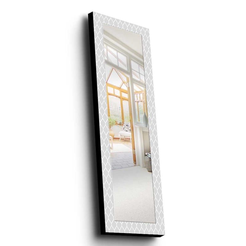 Dekorspegel 40x120 cm - Grå/Vit - Inredning - Speglar - Väggspegel