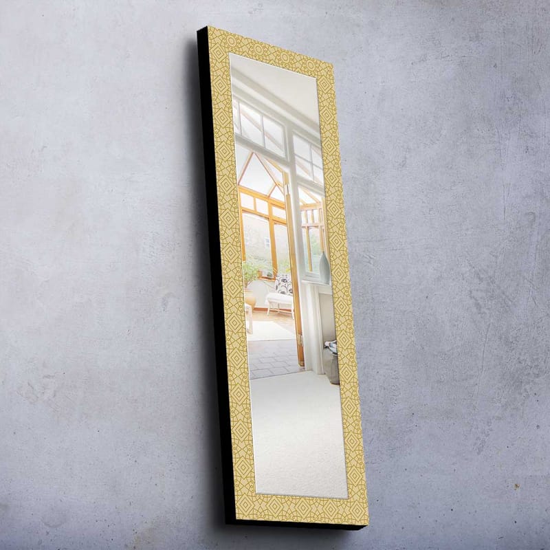 Dekorspegel 40x120 cm - Gul - Inredning - Speglar - Väggspegel