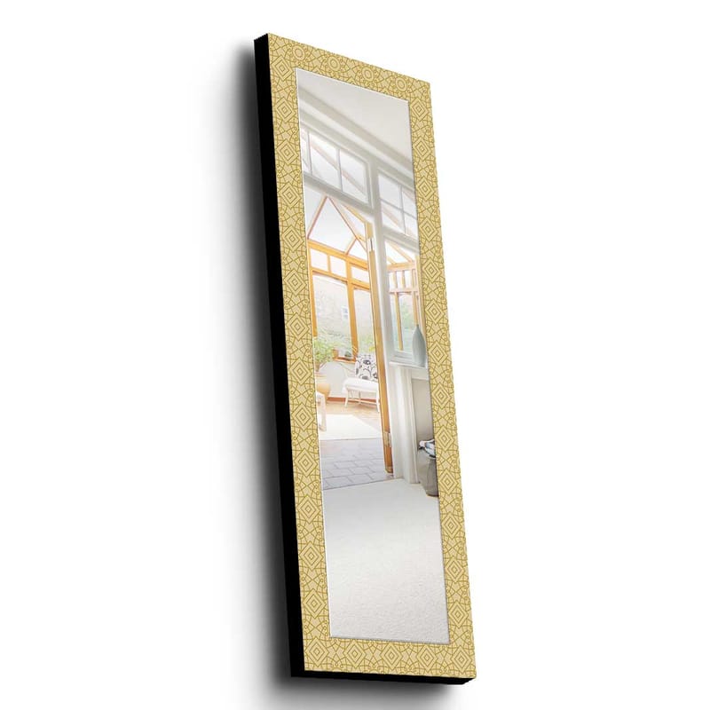 Dekorspegel 40x120 cm - Gul - Inredning - Speglar - Väggspegel