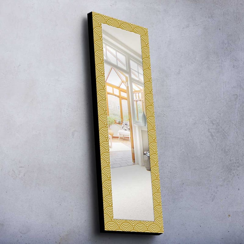 Dekorspegel 40x120 cm - Gul - Inredning - Speglar - Väggspegel