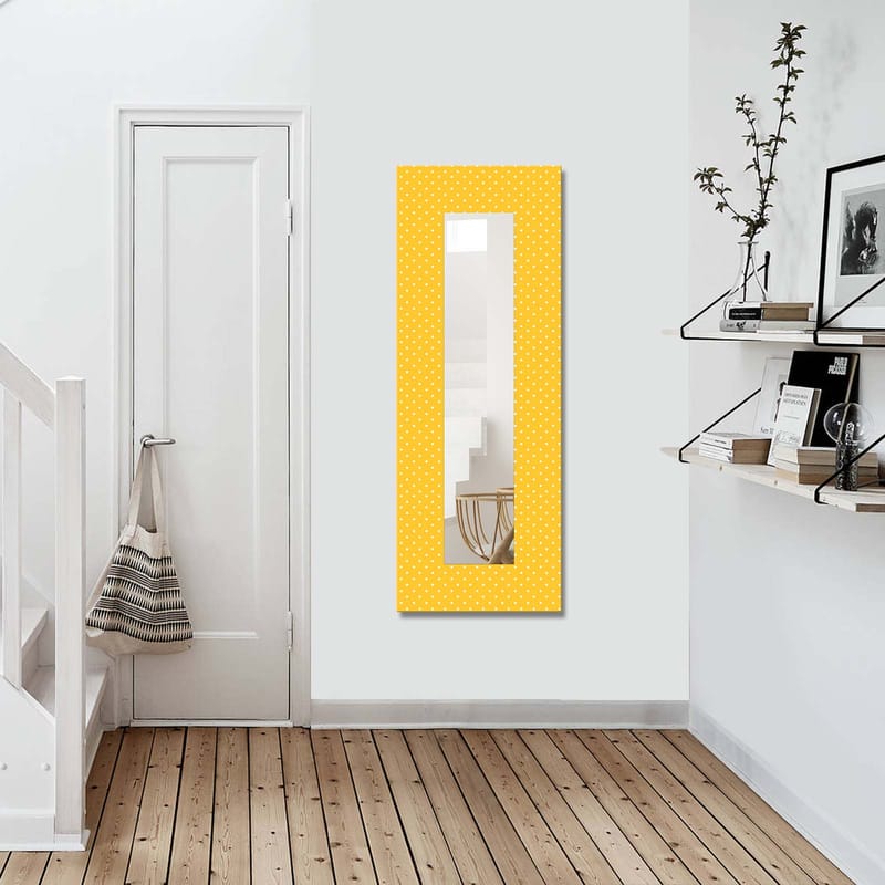 Dekorspegel 40x120 cm - Gul - Inredning - Speglar - Väggspegel