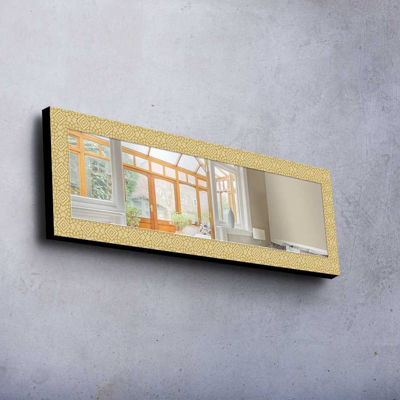 Dekorspegel 40x120 cm - Gul - Inredning - Speglar - Väggspegel