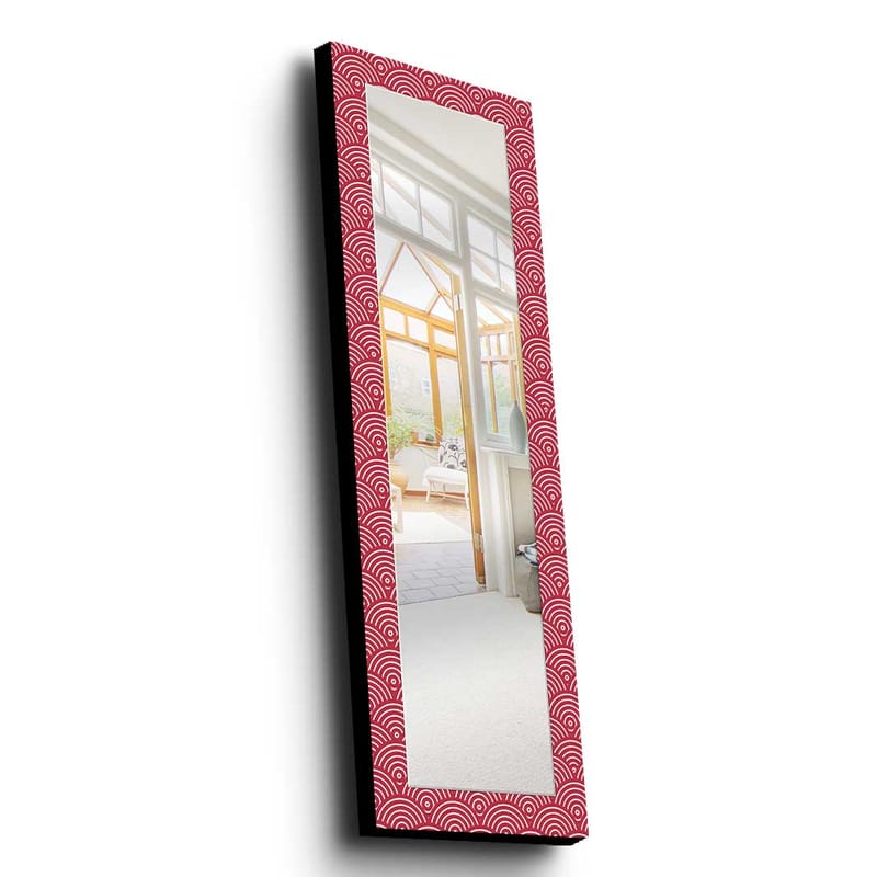 Dekorspegel 40x120 cm - Röd - Inredning - Speglar - Väggspegel