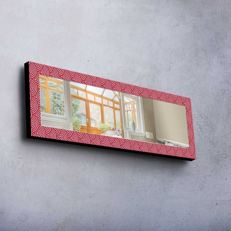Dekorspegel 40x120 cm - Röd - Inredning - Speglar - Väggspegel