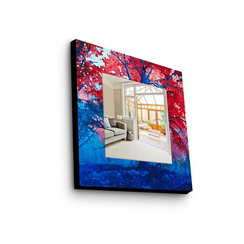 Dekorspegel 50x50 cm, Flerfärgad