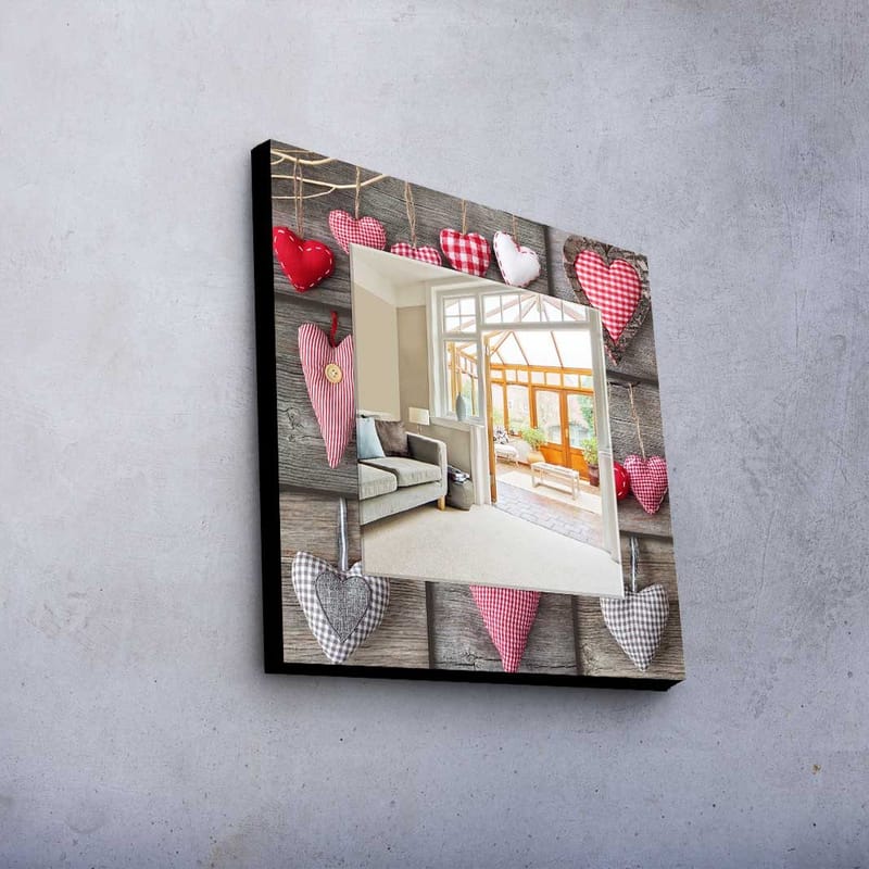 Dekorspegel 50x50 cm - Flerfärgad - Inredning - Speglar - Väggspegel