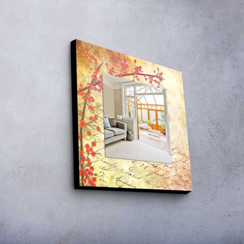 Dekorspegel 50x50 cm - Flerfärgad - Inredning - Speglar - Väggspegel