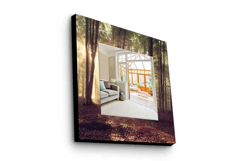 Dekorspegel 50x50 cm, Flerfärgad