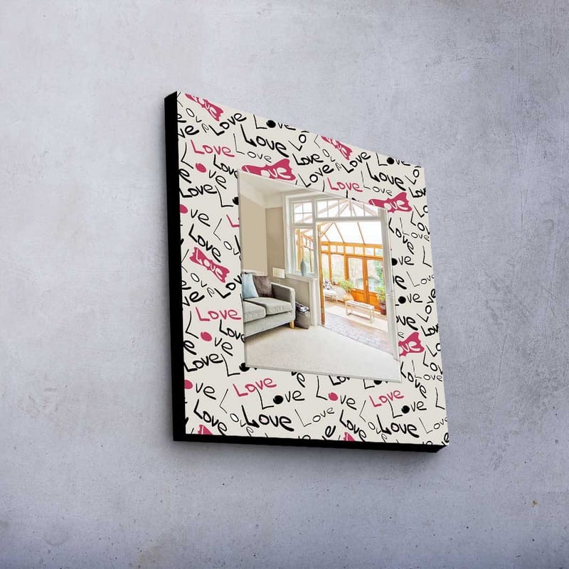 Dekorspegel 50x50 cm - Flerfärgad - Inredning - Speglar - Väggspegel