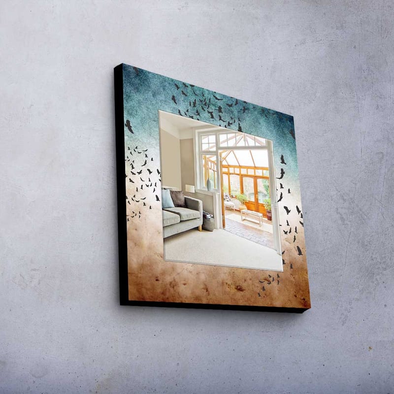 Dekorspegel 50x50 cm - Flerfärgad - Inredning - Speglar - Väggspegel