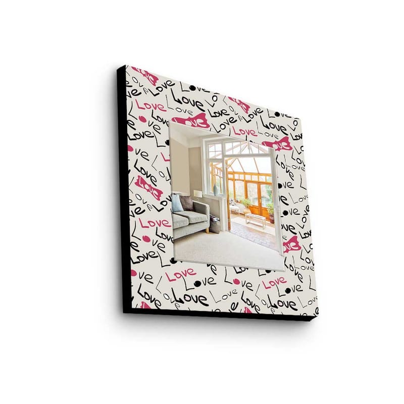 Dekorspegel 50x50 cm - Flerfärgad - Inredning - Speglar - Väggspegel