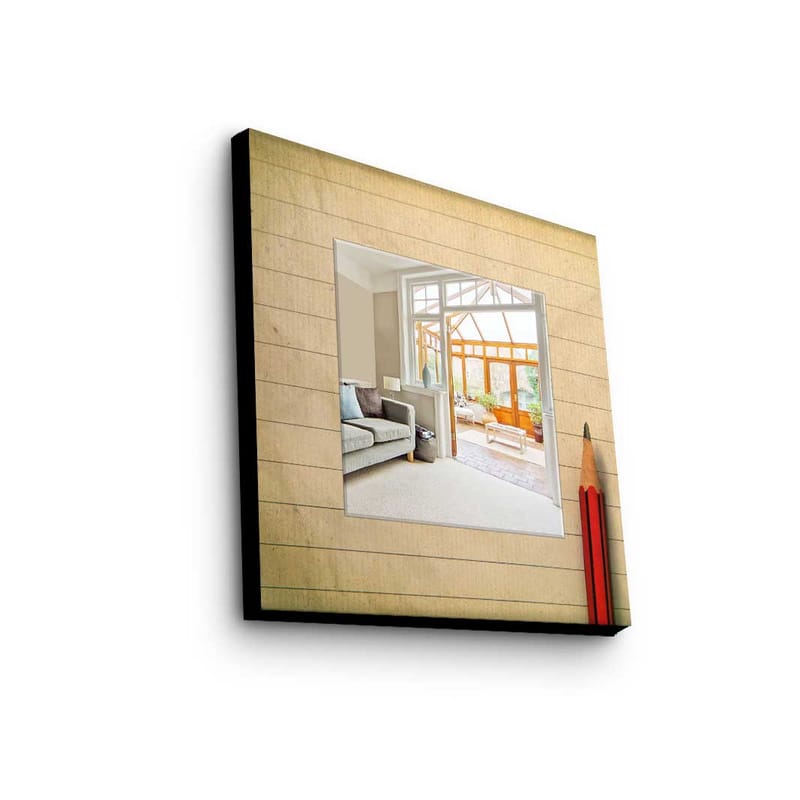 Dekorspegel 50x50 cm - Flerfärgad - Inredning - Speglar - Väggspegel