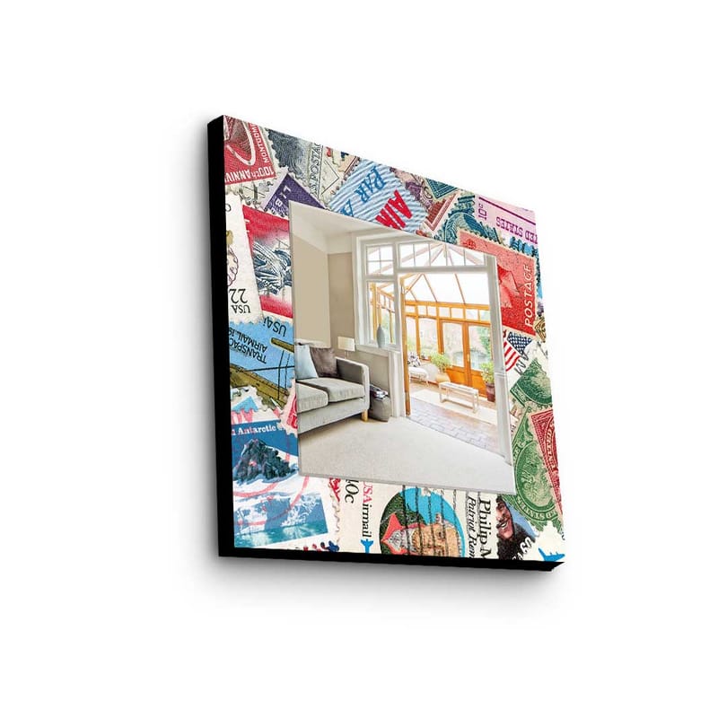 Dekorspegel 50x50 cm - Flerfärgad - Inredning - Speglar - Väggspegel