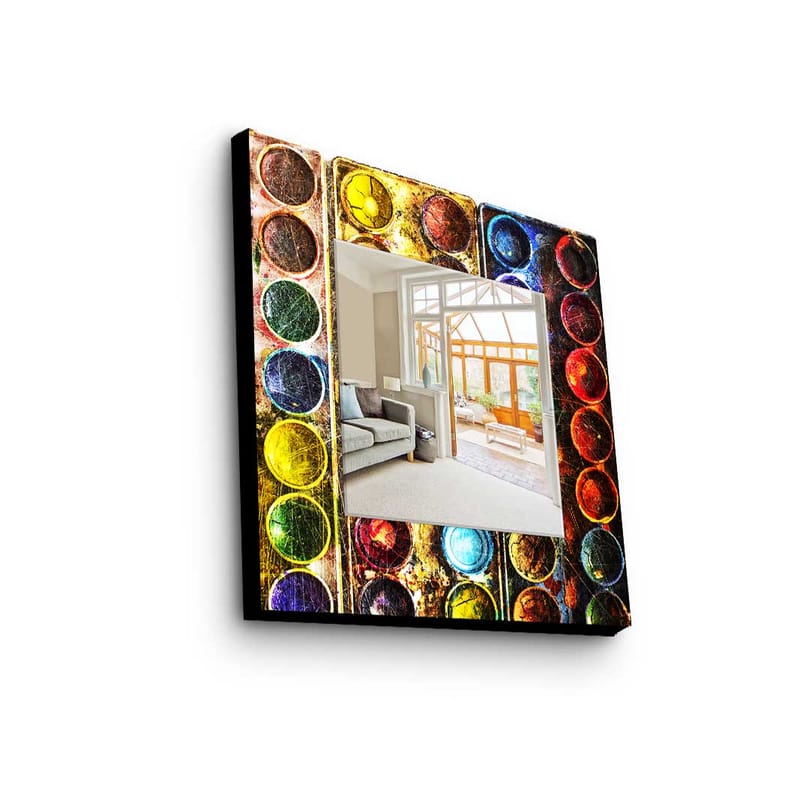 Dekorspegel 50x50 cm - Flerfärgad - Inredning - Speglar - Väggspegel