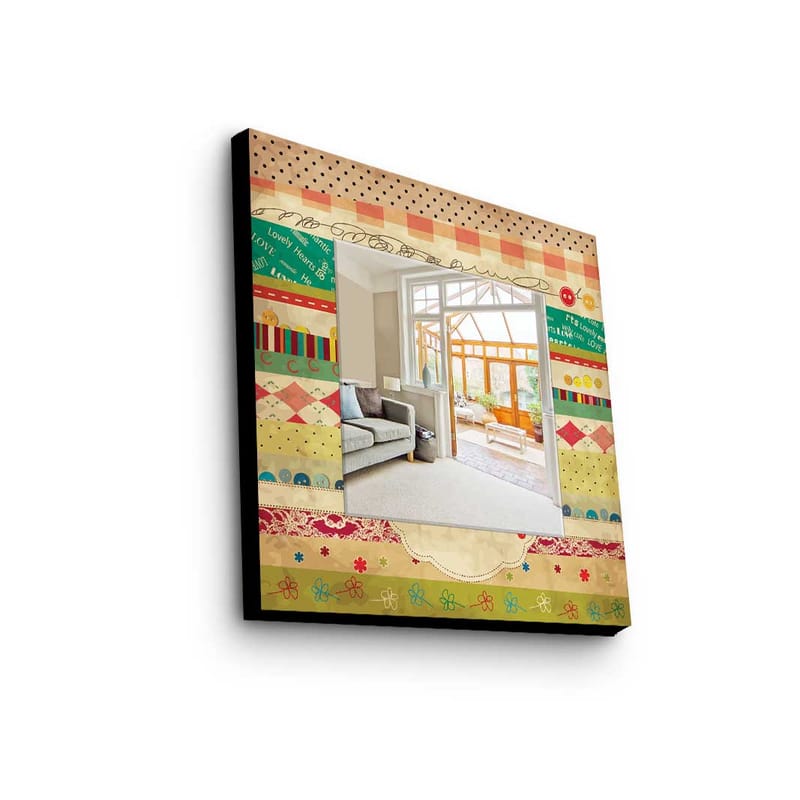 Dekorspegel 50x50 cm - Flerfärgad - Inredning - Speglar - Väggspegel