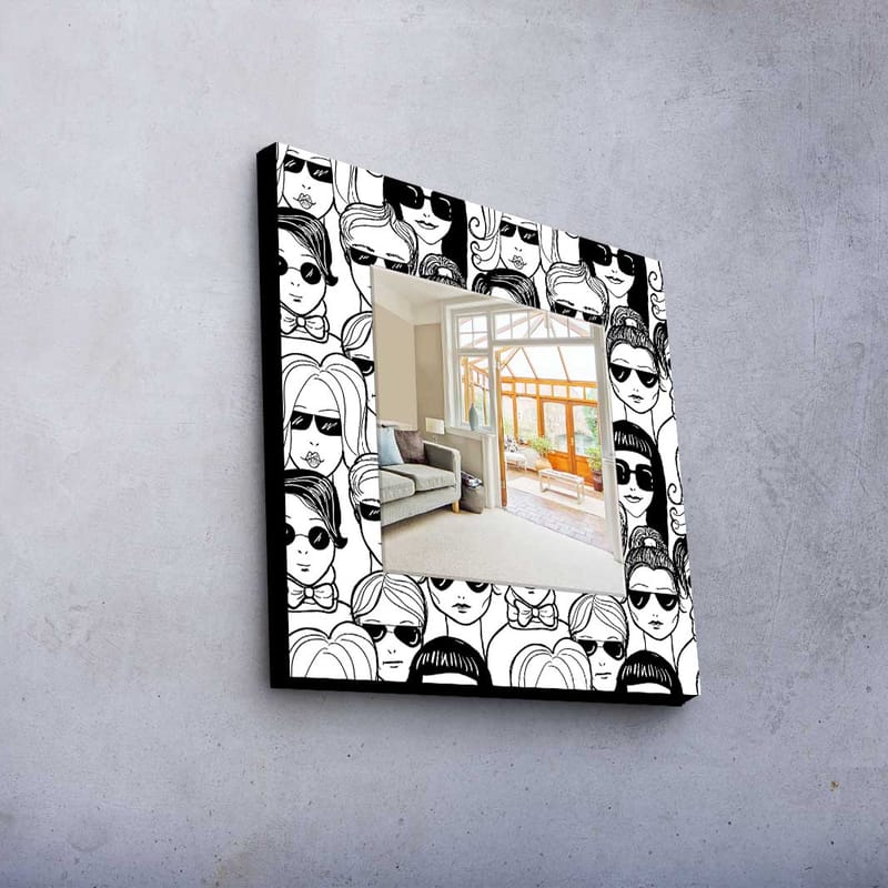 Dekorspegel 50x50 cm - Flerfärgad - Inredning - Speglar - Väggspegel