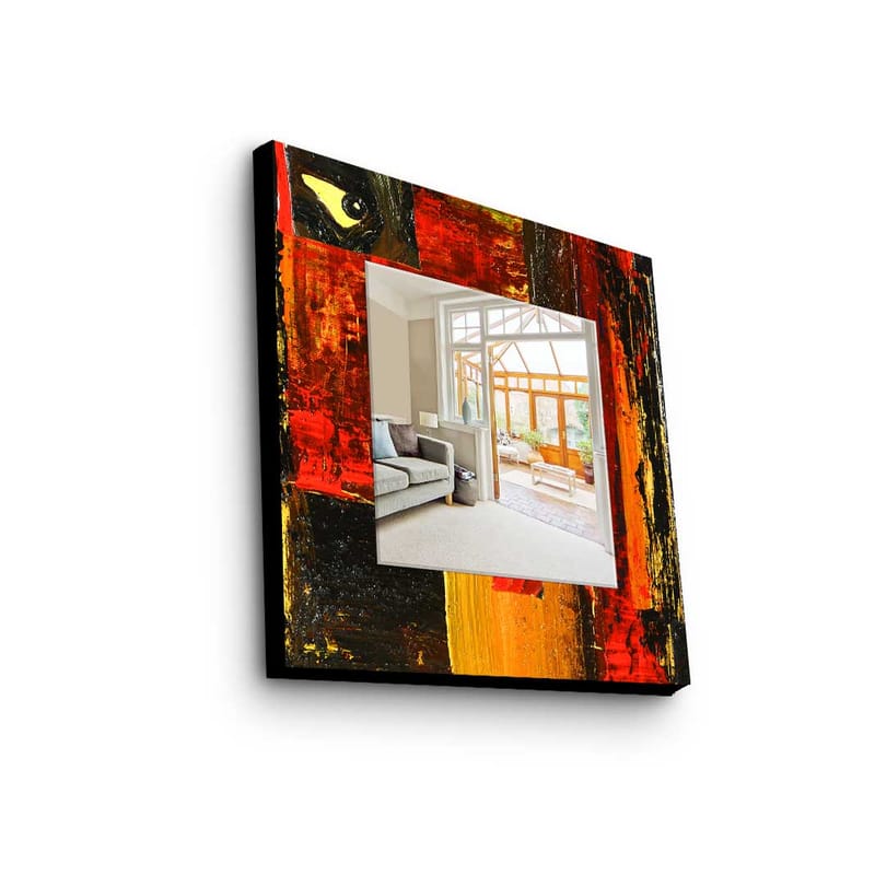 Dekorspegel 50x50 cm - Flerfärgad - Inredning - Speglar - Väggspegel