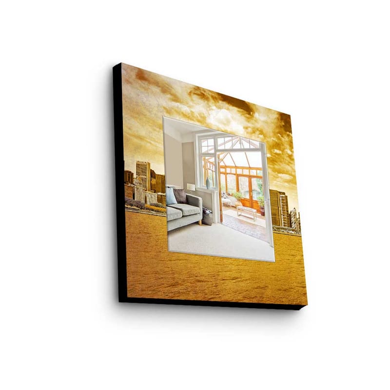 Dekorspegel 50x50 cm - Flerfärgad - Inredning - Speglar - Väggspegel