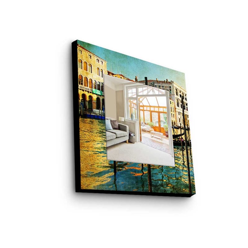 Dekorspegel 50x50 cm - Flerfärgad - Inredning - Speglar - Väggspegel