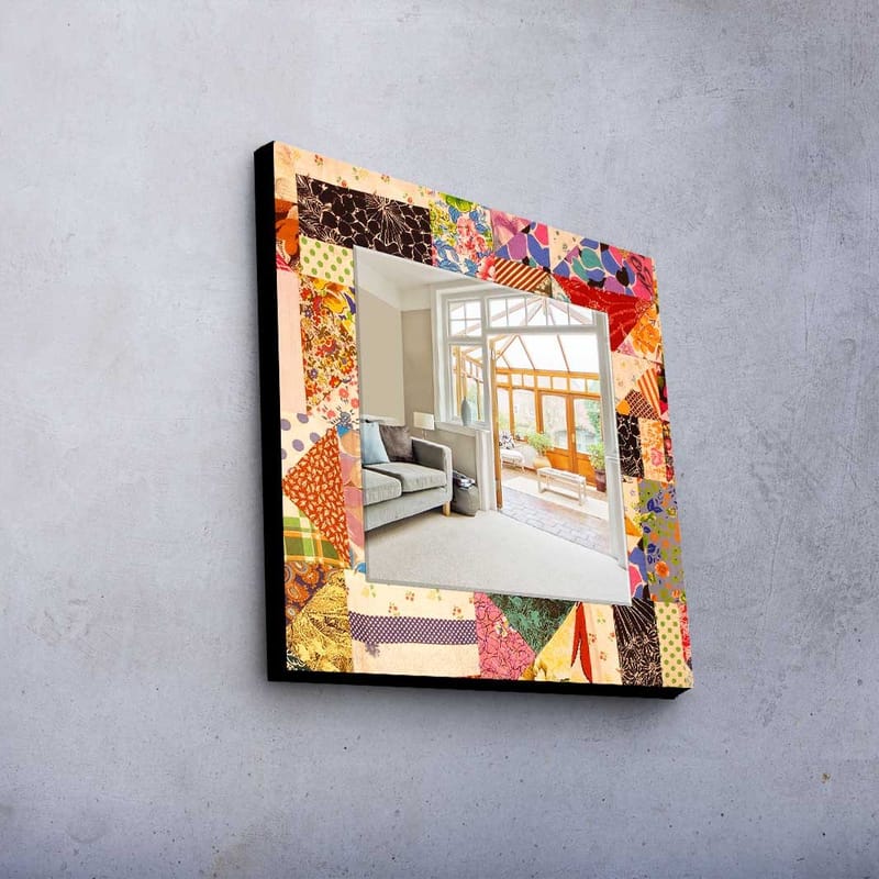 Dekorspegel 50x50 cm - Flerfärgad - Inredning - Speglar - Väggspegel