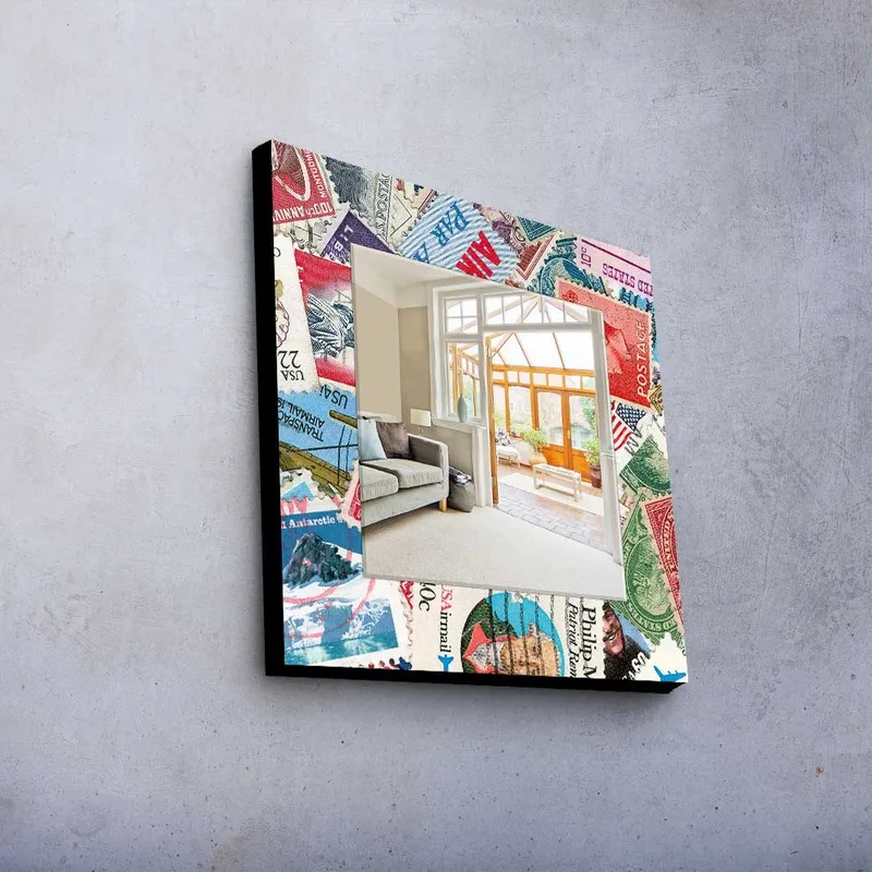 Dekorspegel 50x50 cm - Flerfärgad - Inredning - Speglar - Väggspegel