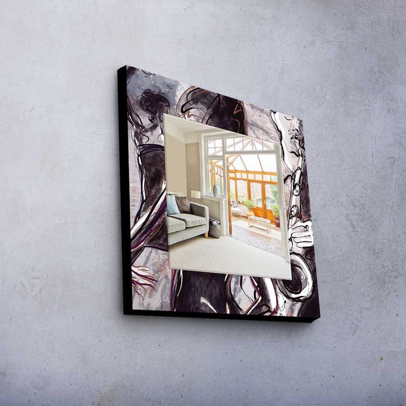 Dekorspegel 50x50 cm - Flerfärgad - Inredning - Speglar - Väggspegel