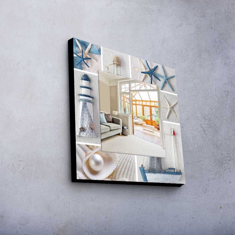 Dekorspegel 50x50 cm - Flerfärgad - Inredning - Speglar - Väggspegel