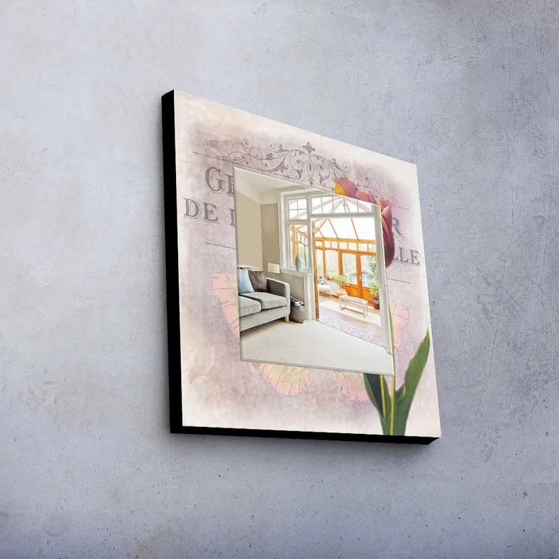 Dekorspegel 50x50 cm - Flerfärgad - Inredning - Speglar - Väggspegel