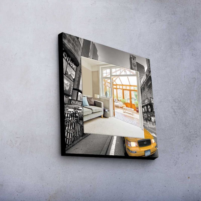 Dekorspegel 50x50 cm - Flerfärgad - Inredning - Speglar - Väggspegel