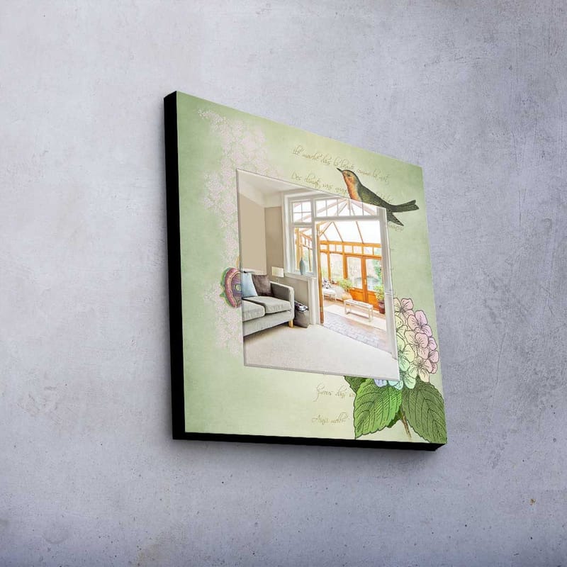 Dekorspegel 50x50 cm - Flerfärgad - Inredning - Speglar - Väggspegel