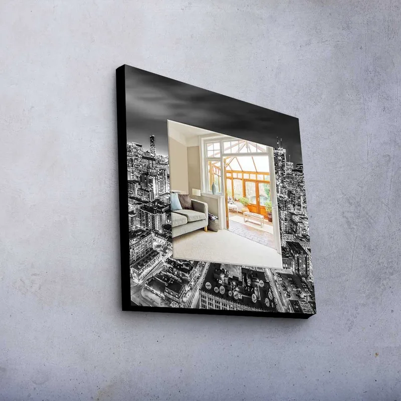 Dekorspegel 50x50 cm - Flerfärgad - Inredning - Speglar - Väggspegel