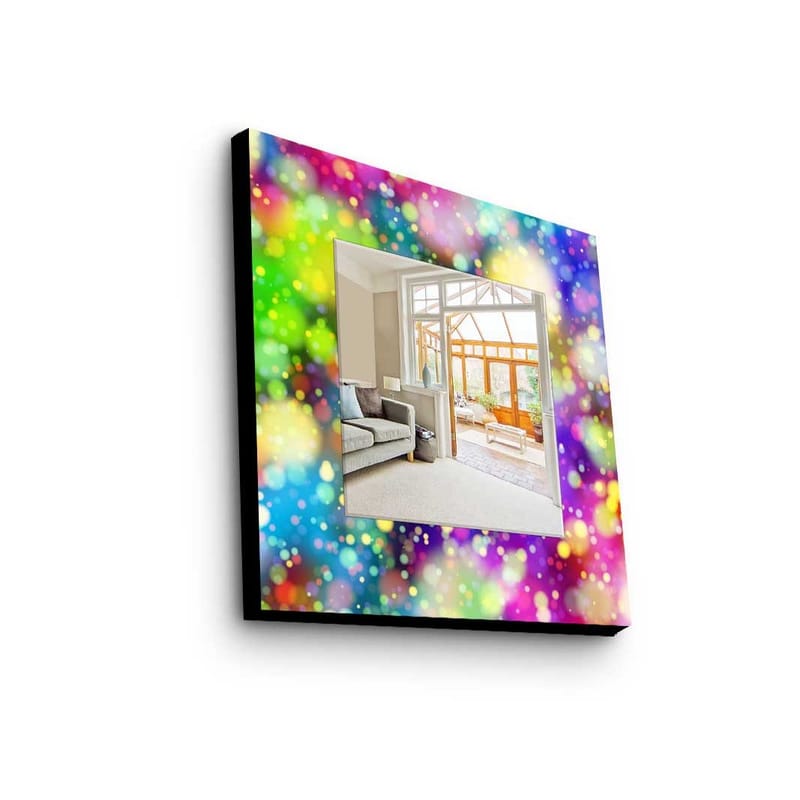 Dekorspegel 50x50 cm, Flerfärgad