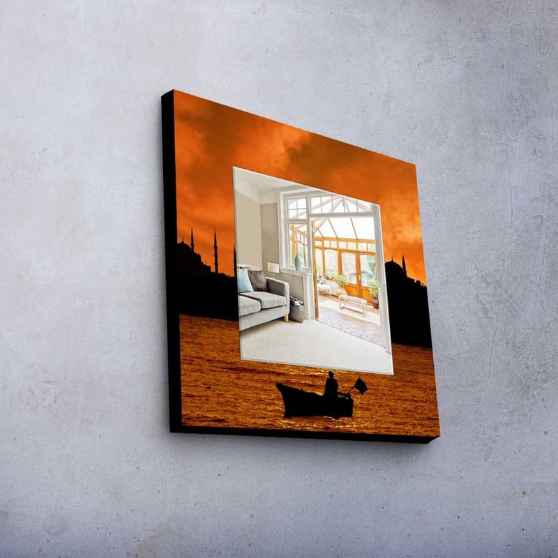 Dekorspegel 50x50 cm - Flerfärgad - Inredning - Speglar - Väggspegel