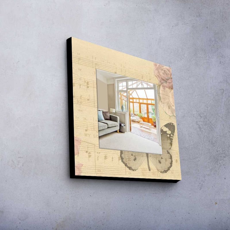 Dekorspegel 50x50 cm - Flerfärgad - Inredning - Speglar - Väggspegel