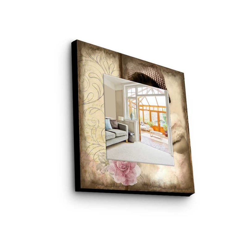 Dekorspegel 50x50 cm, Flerfärgad