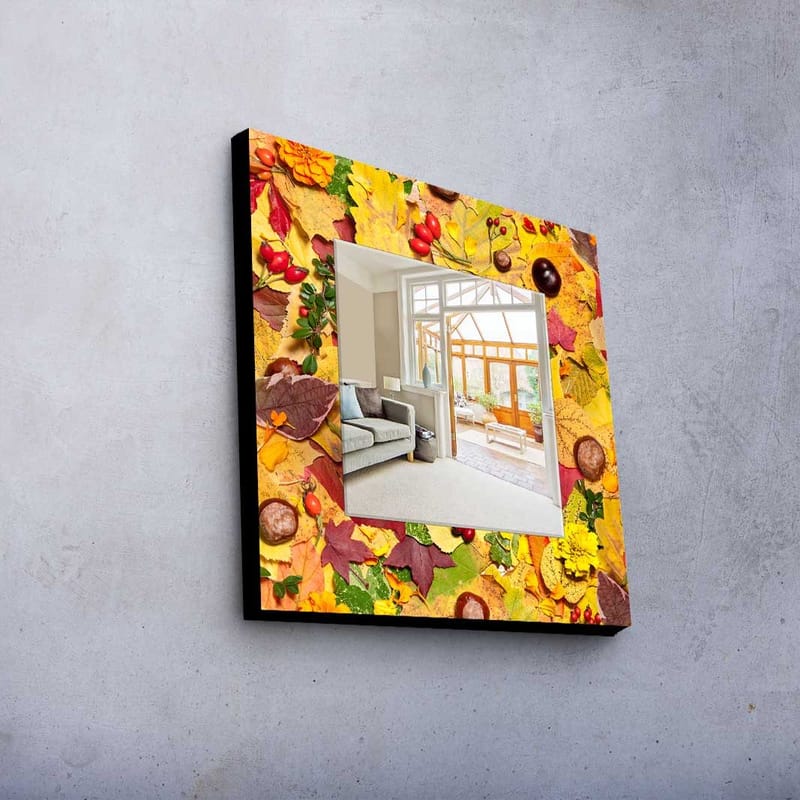 Dekorspegel 50x50 cm - Flerfärgad - Inredning - Speglar - Väggspegel