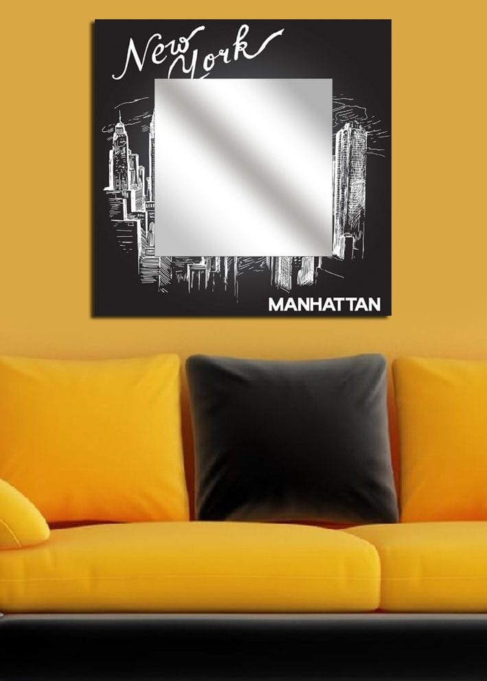 Dekorspegel 50x50 cm, Flerfärgad