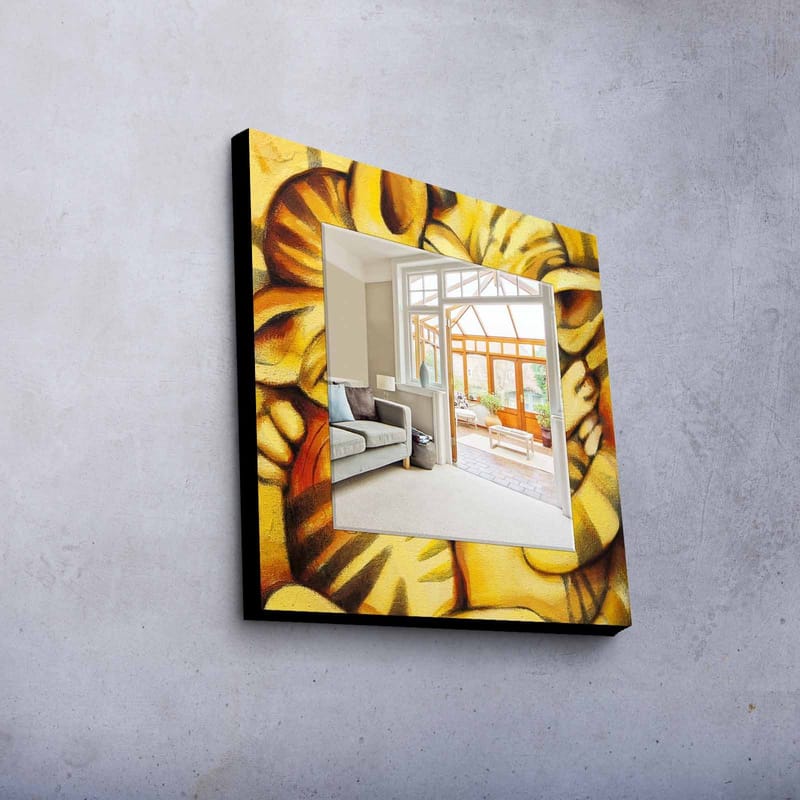 Dekorspegel 50x50 cm - Flerfärgad - Inredning - Speglar - Väggspegel