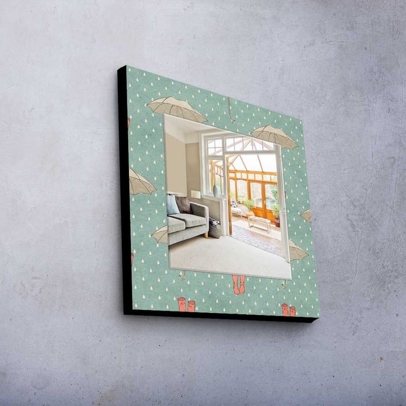 Dekorspegel 50x50 cm - Flerfärgad - Inredning - Speglar - Väggspegel