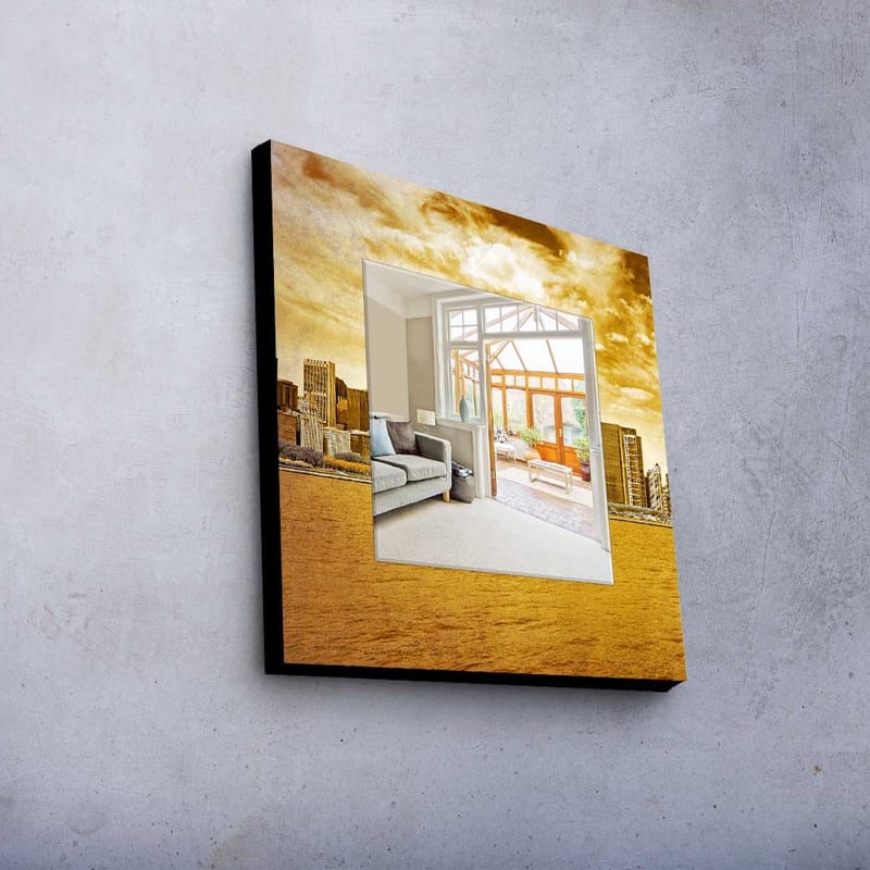 Dekorspegel 50x50 cm - Flerfärgad - Inredning - Speglar - Väggspegel