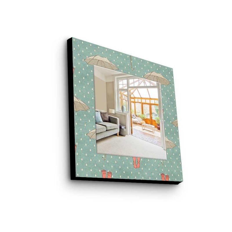 Dekorspegel 50x50 cm, Flerfärgad