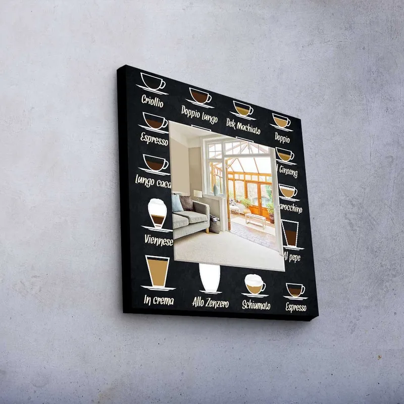 Dekorspegel 50x50 cm - Flerfärgad - Inredning - Speglar - Väggspegel