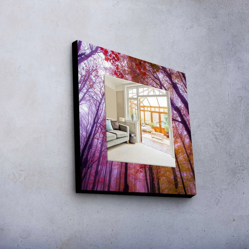 Dekorspegel 50x50 cm - Flerfärgad - Inredning - Speglar - Väggspegel