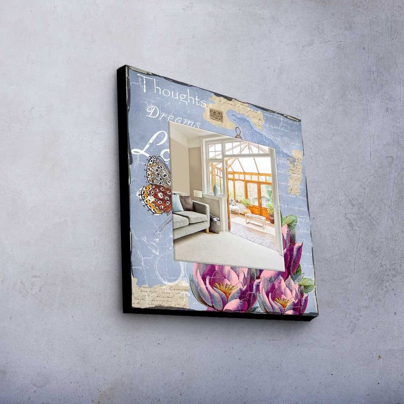 Dekorspegel 50x50 cm - Flerfärgad - Inredning - Speglar - Väggspegel