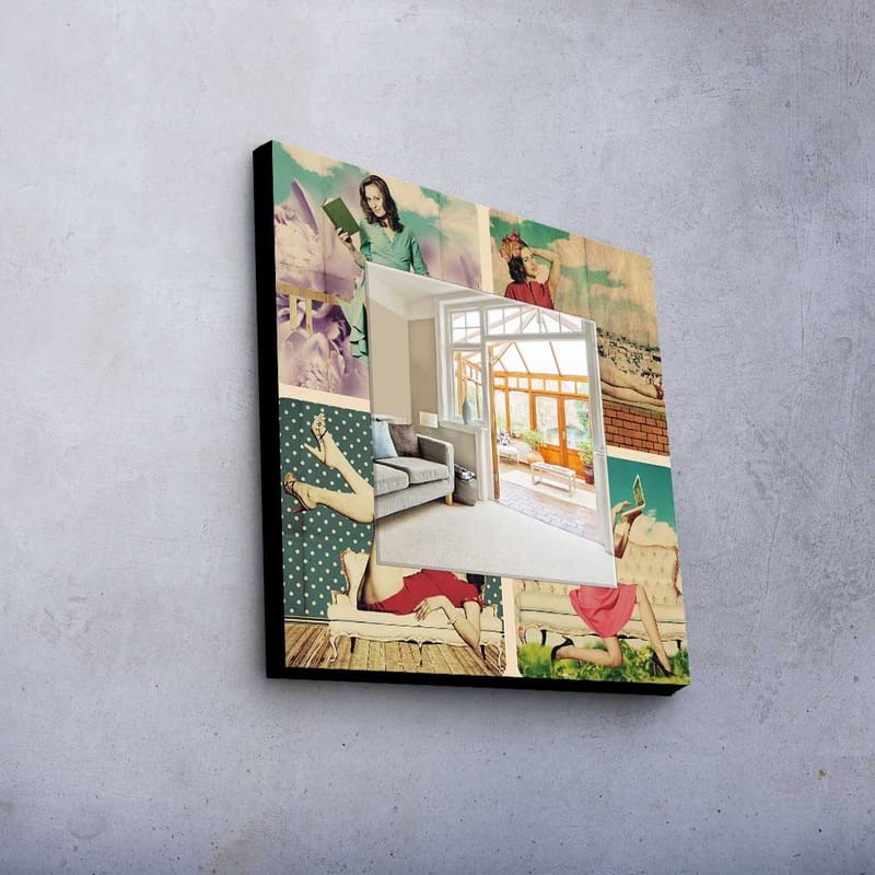 Dekorspegel 50x50 cm - Flerfärgad - Inredning - Speglar - Väggspegel