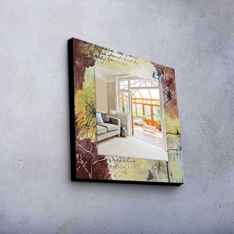 Dekorspegel 50x50 cm - Flerfärgad - Inredning - Speglar - Väggspegel