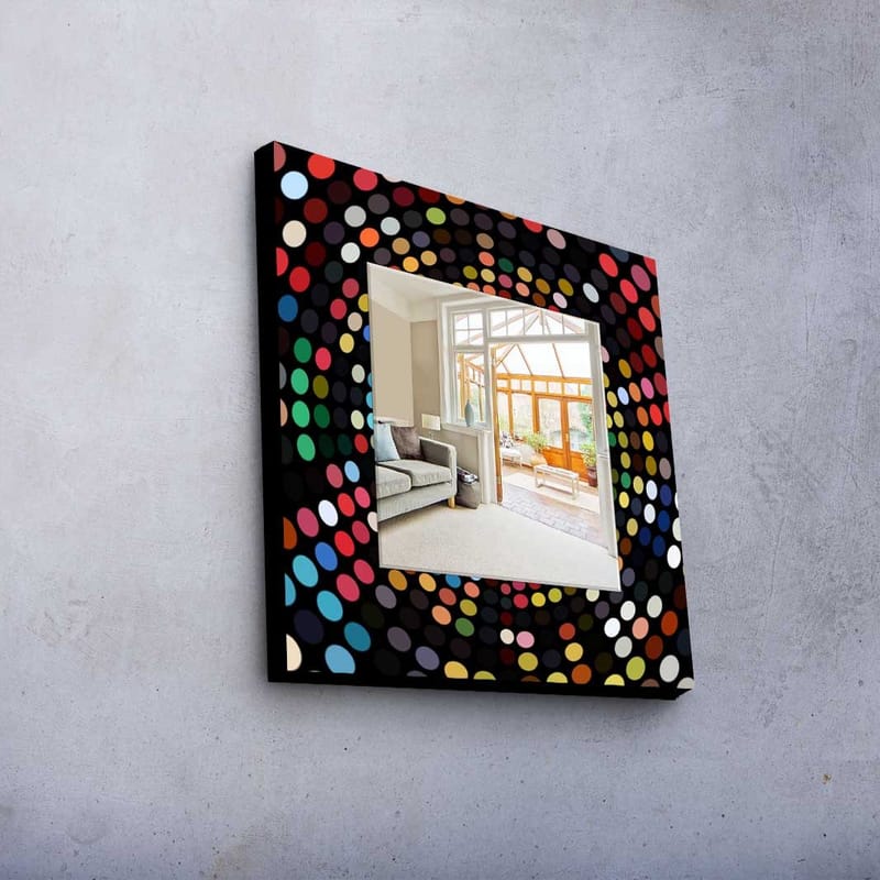 Dekorspegel 50x50 cm - Flerfärgad - Inredning - Speglar - Väggspegel