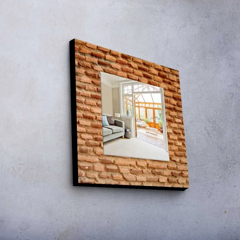 Dekorspegel 50x50 cm - Flerfärgad - Inredning - Speglar - Väggspegel