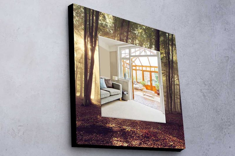 Dekorspegel 50x50 cm - Flerfärgad - Inredning - Speglar - Väggspegel